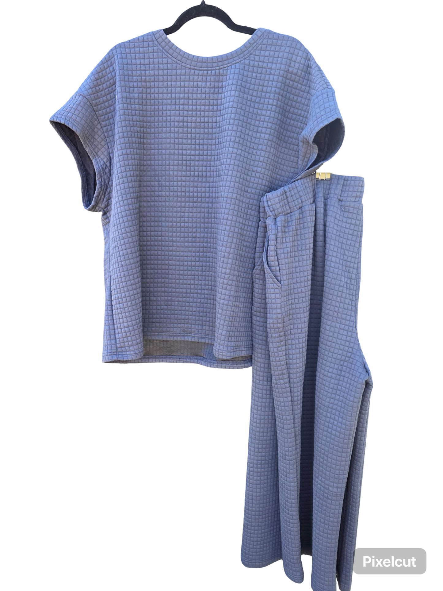 TWO PIECE LOUNGE SET IN BLUE