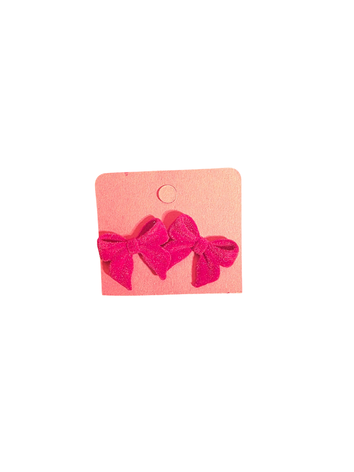 VELVET-FEEL FELT BOW EARRINGS