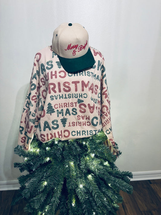 CHRISTMAS WORDS SWEATSHIRT
