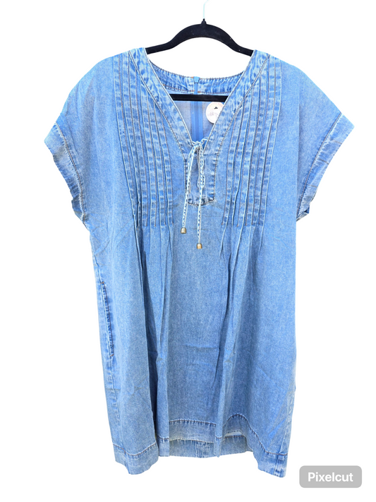 VINTAGE WASH DENIM DRESS