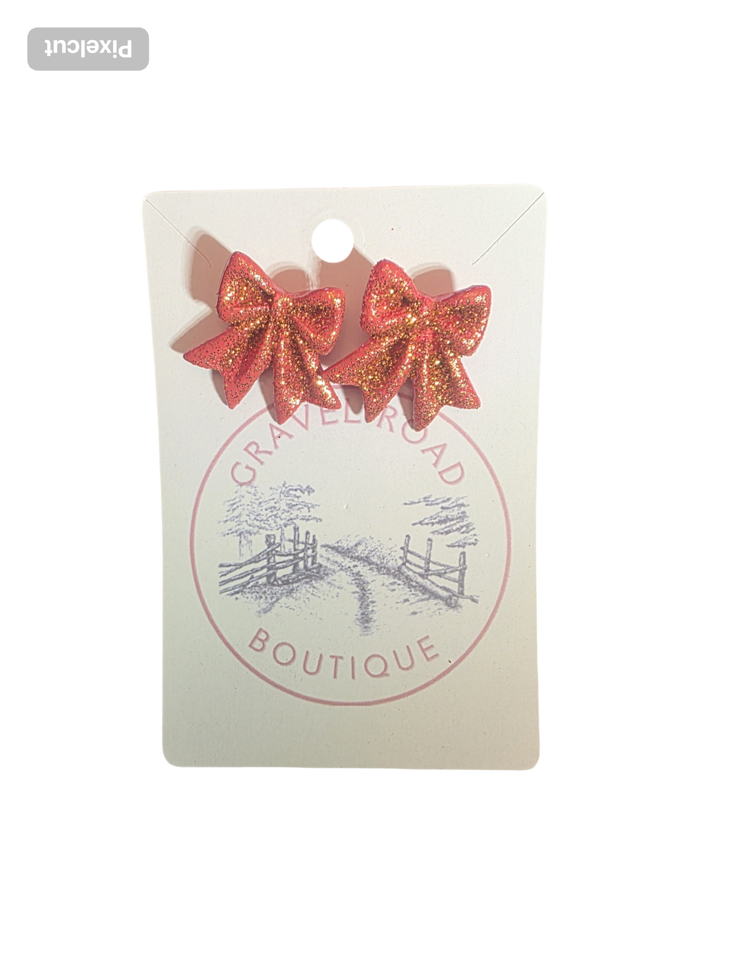 Sparkle Bow Stud Earrings