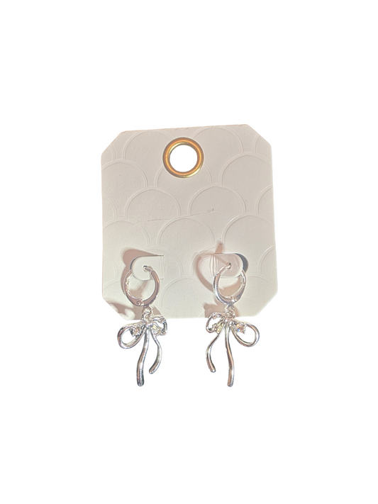 DAINTY BOW HOOP EARRINGS