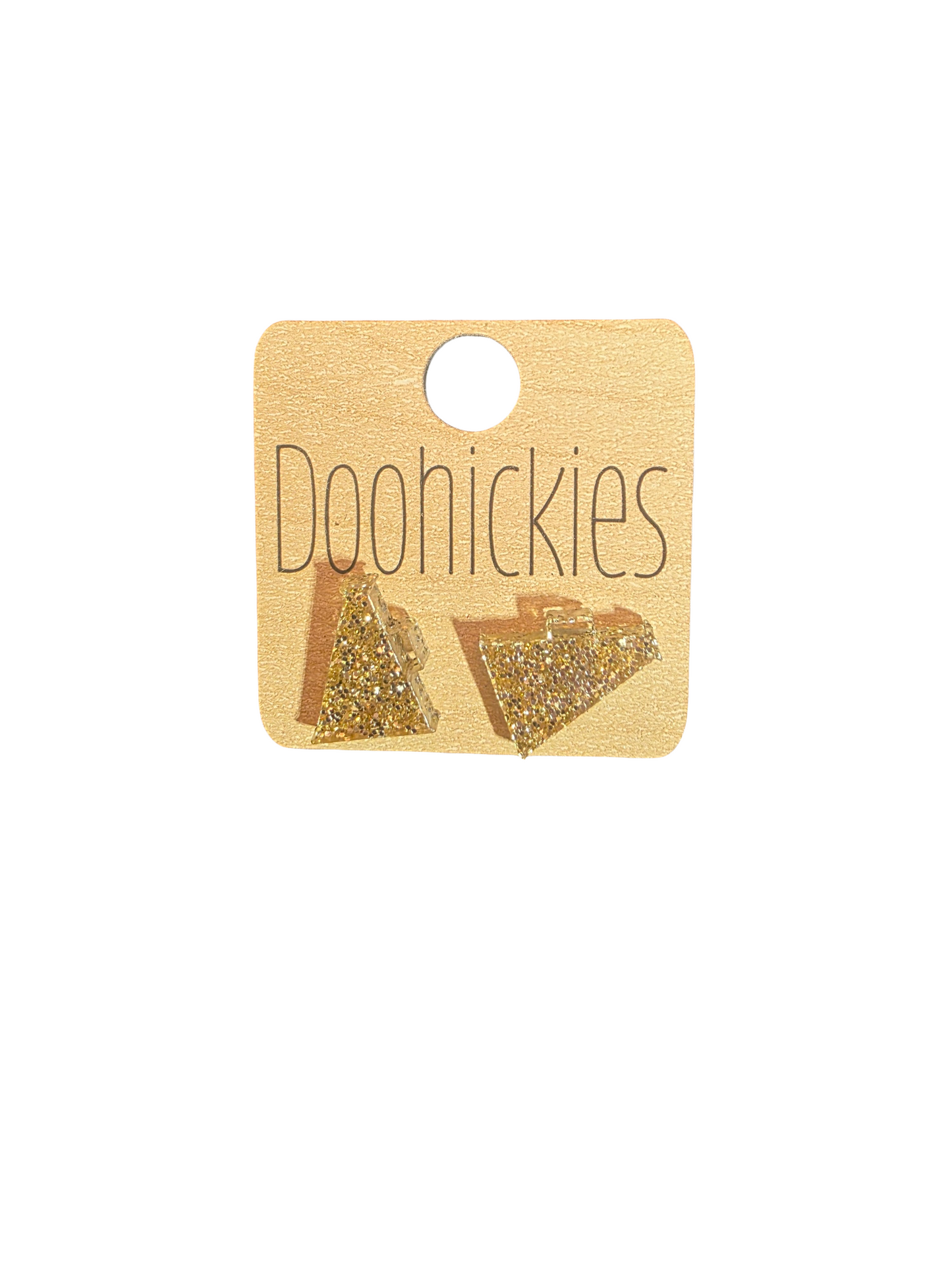 GLITTER MEGAPHONE STUD EARRINGS