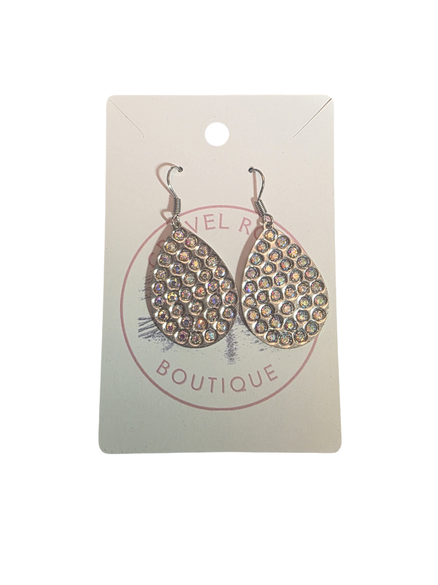 JEWELED TEARDROP EARRING DANGLES