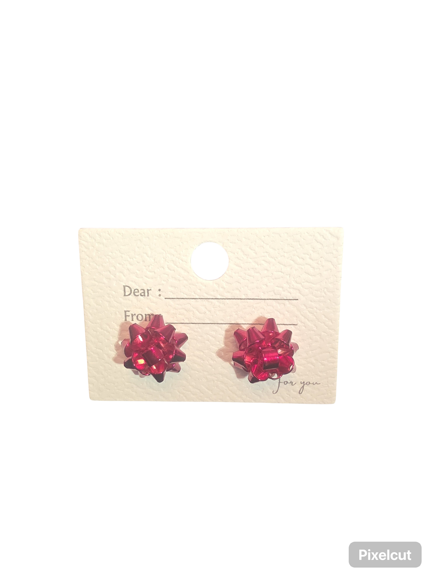 GIFT BOW EARRING STUDS