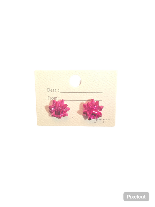 GIFT BOW EARRING STUDS