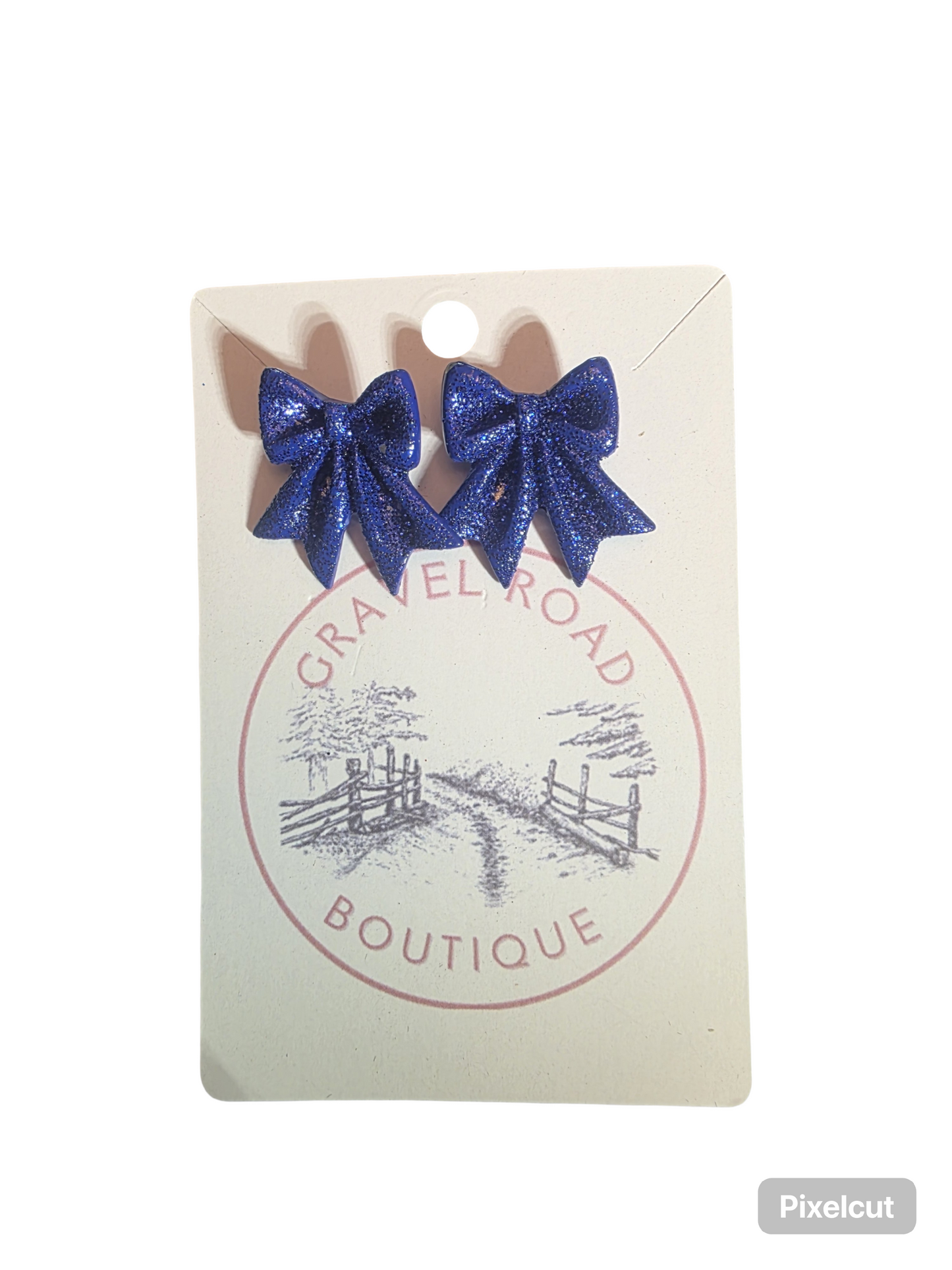 Sparkle Bow Stud Earrings