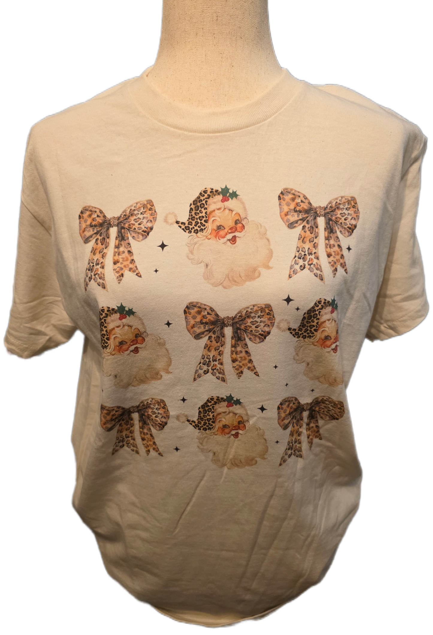 SANTA AND BOWS TEE