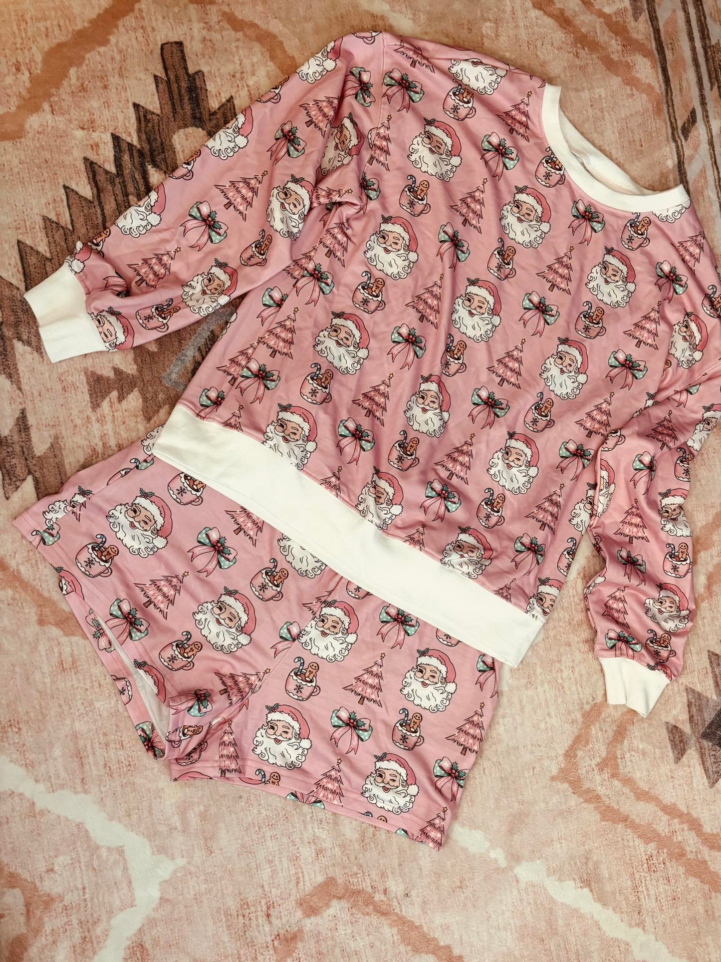 SANTA CHRISTMAS LOUNGE SHORT SET