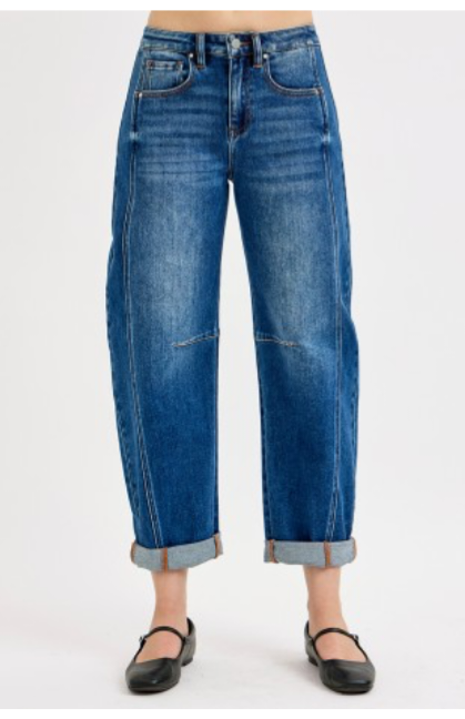 RISEN BARREL JEANS PLUS SIZE