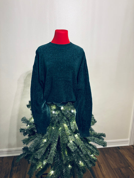 HUNTER GREEN COMFY SWEATER