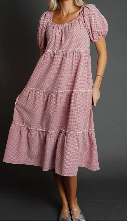 WOMENS GINGHAM DRESS