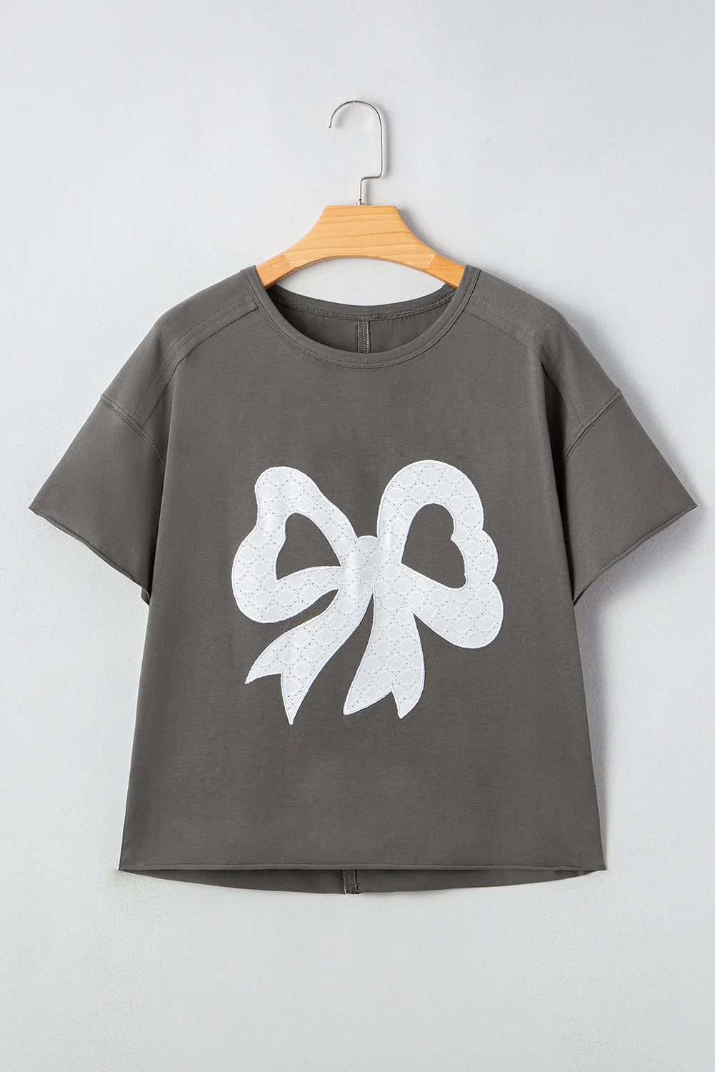 CROPPED TEE WITH BOW